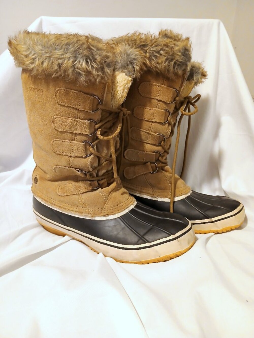 Northside Waterproof Thinsulate Snow Duck Boots 10 Suede Faux Fur Outdoor Winter